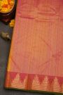 Kancheepuram Silk Yellow Saree With Florals In Traditional Border