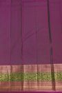 Kancheepuram Silk Bottle Green Saree With Florals And Leaves With Peacocks In Zari Border