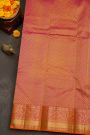 Kancheepuram Silk Yellow Saree With Florals And Leaves Jaal With Diamonds Border