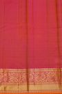Kancheepuram Silk Yellow Saree With Florals And Leaves Jaal With Diamonds Border