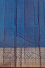 Kancheepuram Silk Purple Saree With Florals And Leaves Border