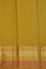 Kancheepuram Silk Cream Saree With Florals And Leaves With Diamonds Border