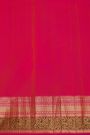 Kancheepuram Silk Peach Saree With Florals And Diamonds In Zari Border