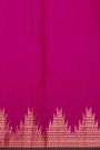 Kancheepuram Silk Peach Saree With Florals In Temples Border