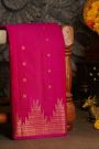 Kancheepuram Silk Magenta Saree With Temple Border