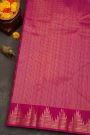 Kancheepuram Silk Magenta Saree With Temple Border