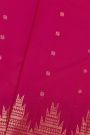 Kancheepuram Silk Magenta Saree With Temple Border