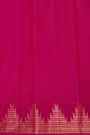 Kancheepuram Silk Magenta Saree With Temple Border