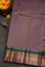 Kancheepuram Silk Mehendi Green Saree With Floral Brocade Pallu