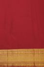 Kancheepuram Silk Red Saree With Florals And Elephants Body