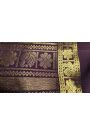 Kancheepuram Pure Silk Multi-Colour Saree With Florals And Peacocks Border
