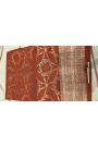 Fancy Tussar Georgette Rust Saree