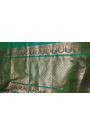 Banarasi Silk Sea Green Saree With Rural Village Landscape Theme