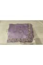 Banarasi Georgette Lavender Saree With Sequence Pattern Border