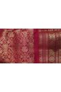 Pochampally Ikat Silk Sky Blue Saree With Floral And Peacock Border
