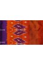 Ikat Silk Violet Saree