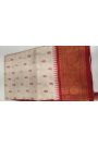 Gadwal Silk Off-White Saree