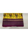 Ikat Silk Yellow Saree