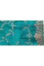 Fancy Crepe Sea Blue Saree