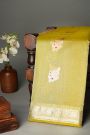 Designer Organza Light Yellow Saree