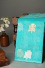 Designer Organza Sea Blue Saree
