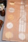 Designer Organza Peach Saree