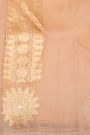 Designer Organza Peach Saree