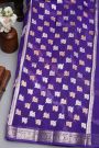 Designer Organza Purple Saree