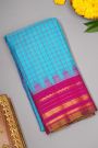 Gadwal Silk Sky Blue Saree