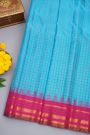 Gadwal Silk Sky Blue Saree