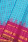 Gadwal Silk Sky Blue Saree