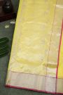 Chanderi Sico Yellow Saree