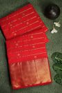 Chanderi Silk Red Saree