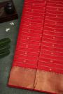 Chanderi Silk Red Saree