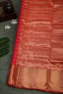 Chanderi Silk Red Saree