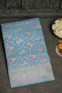 Banarasi Silk Ice Blue Saree