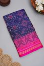 Patola Weaving Silk Navy Blue Saree