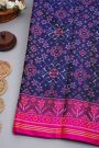 Patola Weaving Silk Navy Blue Saree