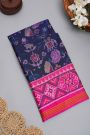 Patola Weaving Silk Navy Blue Saree