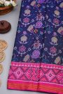 Patola Weaving Silk Navy Blue Saree