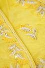 Designer Organza Yellow Saree