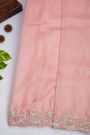 Designer Organza Crepe Pink Saree