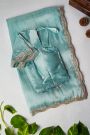 Designer Tissue Sky Blue Saree