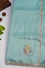 Designer Tissue Sky Blue Saree