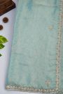 Designer Tissue Sky Blue Saree