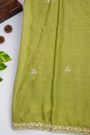 Designer Tissue Mehendi Green Saree