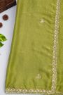 Designer Tissue Mehendi Green Saree