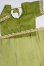 Designer Tissue Mehendi Green Saree