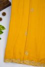 Designer Organza Yellow Saree
