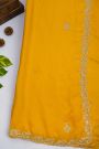 Designer Organza Yellow Saree